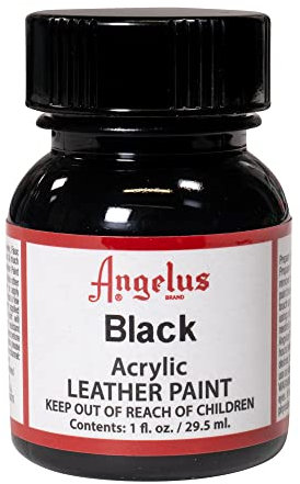 Angelus Acryl-Lederfarbe, Unisex-Erwachsene, 50-1948-A1, schwarz, 1 Oz Standard