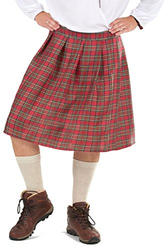 DEGUISE TOI - Kilt écossais adulte - Kilt - Taille Unique - Rouge - Déguisements adultes - 100% Polyester - - Carnaval
