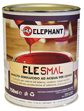 Smalto vernice all'acqua ELE SMAL 750ml - Legno (Verde)