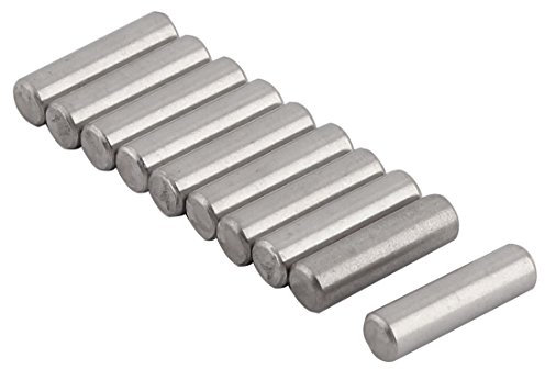 sourcing map 10Stk Zylinder Hohlsplinte Spannhülse Spannstifte 4mm Dmr 14mm lang Silberton de