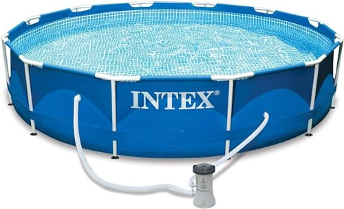 INTEX 28212UK Metal Frame Pool Set, Blue, 12 ft x 30-Inch
