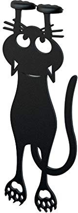 Balvi Lesezeichen Curious Cat Farbe schwarz Katzenform 12cm Kunststoff/Nylon