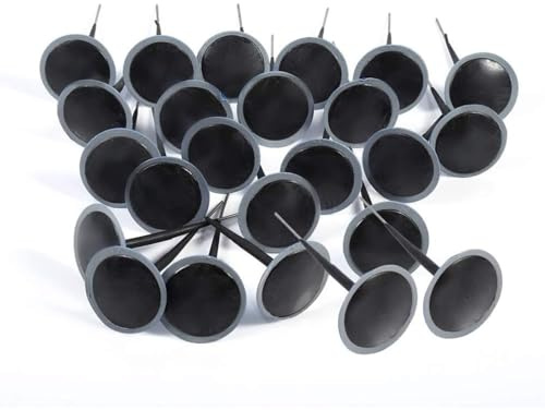 VIFER Reifen Plug Patch, 24Pcs Gummi Reifenreparatur Stopfen 6mm Pilz-Nagel mit integriertem Stopfen, Pilz Reifenreparaturset Pilzförmige Nadelstecker für Auto Motorrad Fahrrad