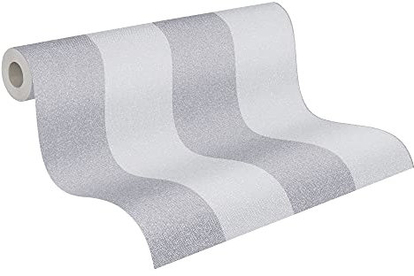 A.S. Création Vliestapete New Elegance Deutschland tapeziert Streifentapete gestreift 10,05 m x 0,53 m grau 375544 37554-4
