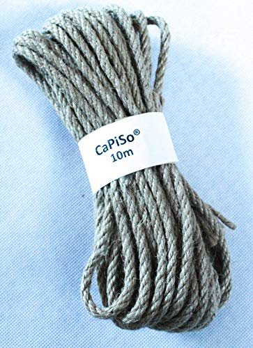 CaPiSo® 10 m iuta, 6 mm, corda decorativa, corda decorativa, corda per pacchi fai da te, spago da panettiere, corda decorativa, corda da giardino