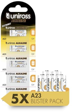 Uniross Batterie MN21 A23 23 A 12 V Piles spécialisées alcalines – Blister de 5 Piles