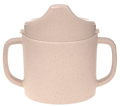 LÄSSIG Dryckesmugg för barn med handtag och avtagbart lock 150 ml/Sippy Cup Uni pulverrosa