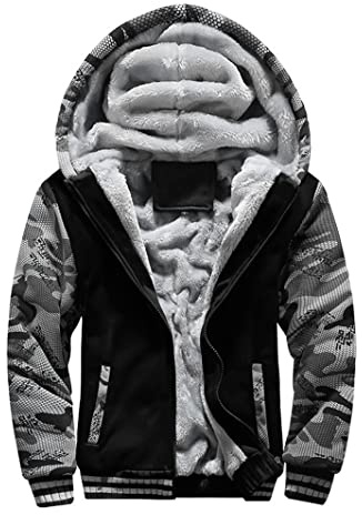 Skrsila Huvtröja med dragkedja, långärmad huvjacka, vinter, varm fleece, fodrad, sweatshirt, fleecejacka, sweatjacka med huva, vinterjacka, Herrkläder, svart, 5XL