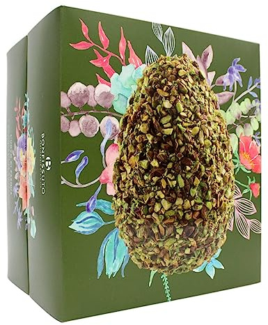 Uovo al Pistacchio Artigianale | Cioccolato Bianco con Granella di Pistacchio | Bonfissuto | 500g
