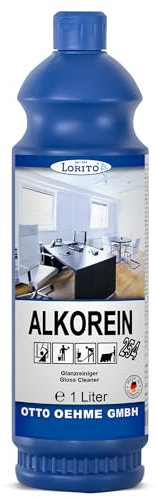Lorito Alkorein Glanzreiniger Boden, 1 Liter Konzentrat, Reiniger für Bodenpflege von Hartböden Keramik, Fliesen, Stein, Kunststoff und Glas