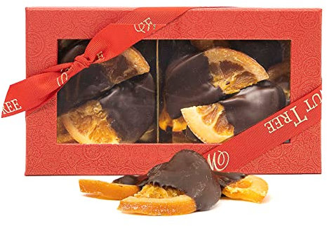 Walnut Tree – Tangy Orange Slices Dipped in Rich Dark Chocolate – Sweet and Tangy – Vegan – Vegetarian – Gluten Free – Luxury Gift Selection, Birthday, Anniversary – 200g