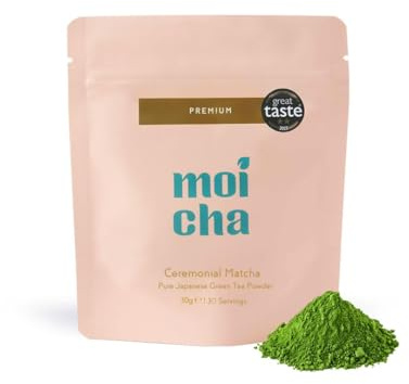 MOICHA Japanese Matcha Green Tea Powder, 30g | Premium Ceremonial Grade | Single origin from Uji Japan | Enjoy in Matcha Latte or as a Tea