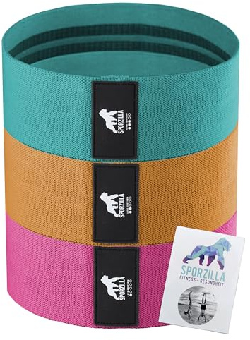 Sporzilla® Booty Band - Widerstandsbänder für einen Straffen Hintern - Fitnessbänder Set für jedes Level: Reha, Fortgeschrittene und Profis - Resistance Bands