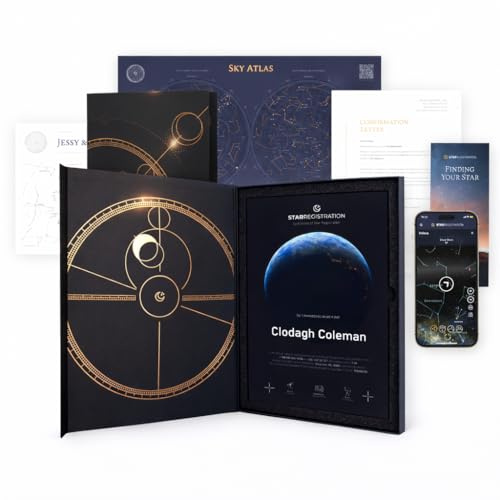 Name eines Sterns zum Jahrestag, personalisierte Geschenkbox, perfekt für Paare und besondere Anlässe (Erde)