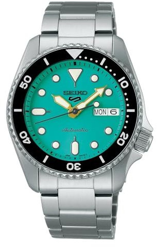 Seiko 5 sport skx 'midi' 38mm verde acqua | bracciale in acciaio inossidabile SRPK33K1