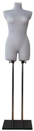 LUSORIA Schneiderpuppe weiblich mit Oberschenkeln, grau (M/L)