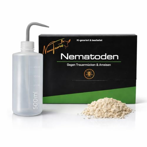 SF- Nematoden zur Bekämpfung von Trauermücken, Thrips und anderen Schädlingen effektiver biologischer Pflanzenschutz mit Fadenwürmern (SF Nematoden + Quetschflasche (Ameisenvertreibung), 25, Mio)