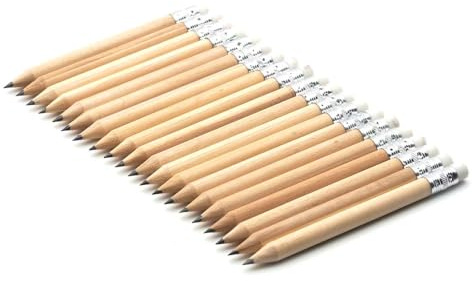 Personalisierte Bleistifte mit Namen | graviert, personalisiert, individuell | 10cm lang aus Holz | Hochzeit, Geburtstag, Gäste, Geschenk (mit Gravur 20er Set)