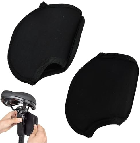 2 stycken sadelstolskydd, skydd för sadelstolpar, sadelstöd, fjäderbelagt skydd, för nylonschett, fjäderbelagt sadelstöd, fjäderbelagt skyddande fodral som fingerskydd och skydd mot dammpåning