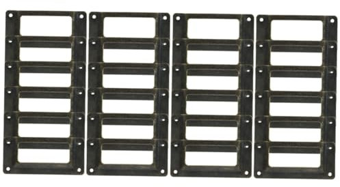 COHEALI 24 Stk Visitenkartenrahmen Kartenschubladenhalter Schubladenetiketten Antike Etikettenhalter Aus Metall Vintage Etikettenrahmen Namenskartenhalter Für Schublade Eisen