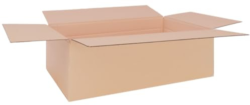 verpacking Hopfällbara kartonger 550 x 330 x 195 mm variabel höjd KK 96 Brun [Storlek och antal valbart] 1-lager stora kartonger 25 st