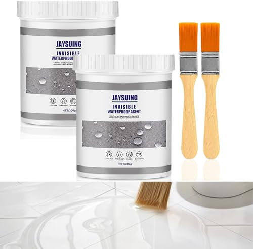 XIKTTK Vernis Colle Transparent 300G X 2, Scellement Chimique, Silicone Transparent Salle De Bain, Imperméabilisant, Etancheite Douche, Reparation Carrelage, Hydrofuge Facade