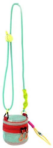 Goowafur Runde Umhängetasche, kleine Umhängetasche, Einzelschulter-Netztasche, Gürteltasche, Damen-Beuteltasche, Lautsprecher-Outdoor-Tragetasche, kleine Umhängetasche für draußen