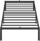 VASAGLE Einzelbettgestell, Bett, 90 x 200 cm, Metallbett, Bettrahmen, Unterbettaufbewahrung, modern, Gästebett, einfacher Aufbau, tintenschwarz RMB132B01