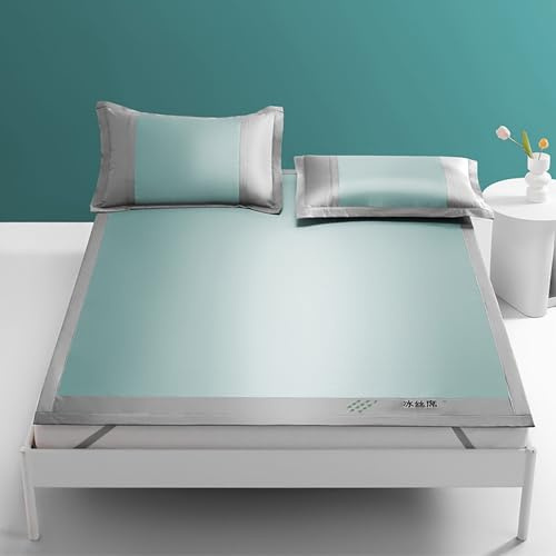 Sommer-Schlafmatte, Faltbare Bambus-kühlmatratze, Glatte Gratfrei,Kühlende Isomatte Klimaanlage Matratzen, Sommerbettwäsche, Atmungsaktives Bambusmatten-Bett, für Schlafzimmer, Wohnzimmer(Color B,120x