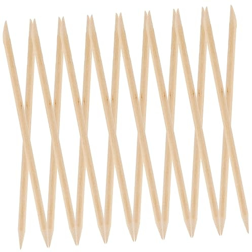 SAFIGLE 200pièces Bâtonnets Bois pour Manucure Repousse-cuticules et Pédicure Outils de Manucure pour Nettoyer et Éliminer Peaux Mortes
