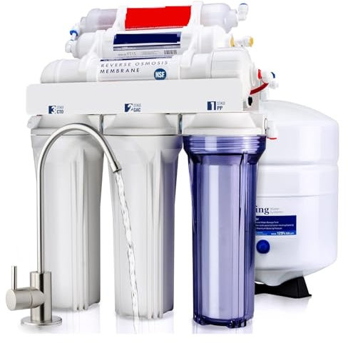 Système D'osmose Inverse À 6 Étapes 75 GPD Système De Filtre À Eau RO De Reminéralisation PH+ Sous L'évier Remplacement sous l'évier