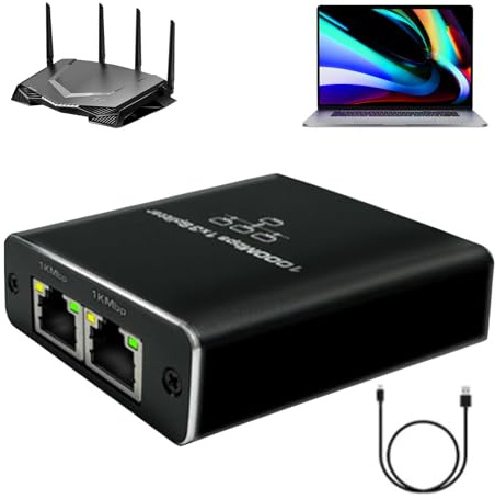 Ethernet Splitter 1 To 3, High-Speed 1000Mbps Gigabit Network Adapter, USB-Powered LAN Splitter Hub For Connecting 3 Devices, RJ45 Network Distributor, For Router Modem PC Laptop Smart