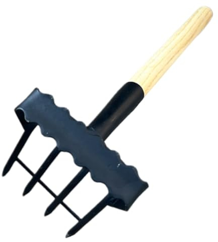2 Pezzi Rastrello da Al Carbonio con Strumento Pratico per Rimuovere Erbacce per Giardinaggio e Trapianto