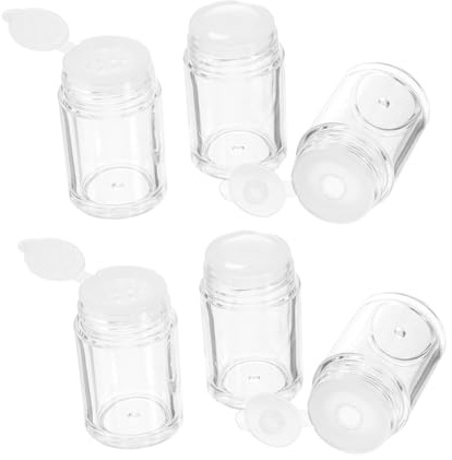 LRXIYODE 6 Stück 10ml Kunststoffbehälter für Kosmetikpuder mit Sieb und Deckel Tragbar und Verschließbar für Lose Puder und Selbstgemacht Makeup Unterwegs