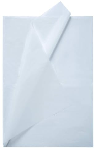 GAKA FAVOR Seidenpapier Weiß - 50x70cm,50 Blatt Seidenpapier Geschenkpapier Weiss für Kunsthandwerk Ideen, Verpacken, Gastgeschenke