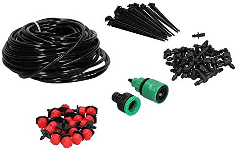 CFTGIW 20M 4/7 Manguera de Riego de Jardín Kit de Riego por Goteo Automático Gotero para Maceta Casera no. Cerró el de las Plantas en Casa, roció y cerró el Gotero.