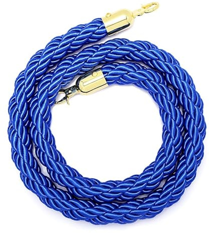 Hängande hampa Flätat Stångrep, Hemmabio Crowd Queue Barriär Twist Rep,(Blue,1M/3.2Ft)