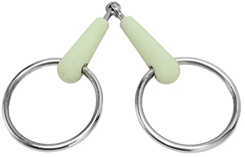 Zonizforceal Trensengebiss für Pferde, mit Gummi umwickeltes Pferdemaulgebiss aus Edelstahl mit losem Ring für das Trainingsreiten, geschmacksattraktives Design mit glatter Oberfläche für