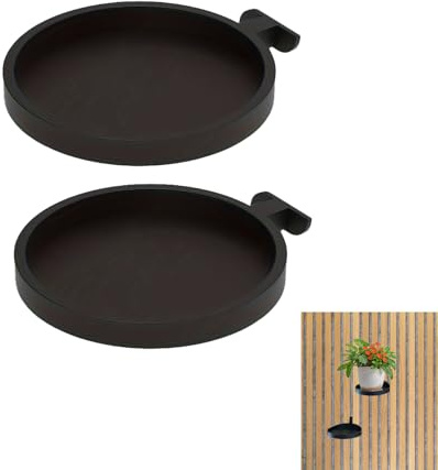 YRUHAN 2 Stück Pflanzenhalter, Wandhalterung Pflanzen, Dekorativer Pflanzenring Ständer, Durchmesser 11.5cm, Ohne Bohren, Leicht zu Handhaben, Flexibel Einstellbar, für Schallschutzplattenwände
