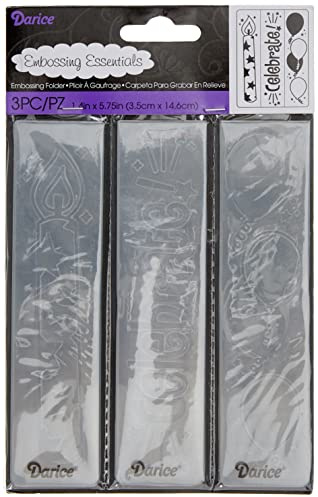 Darice 1217-79 Prägefolder - Schablone, Geburtstag, Plastik, transparent, 10.8 x 14.6 x 0.11 cm
