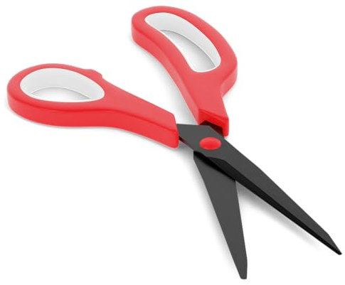 Kintex Taping Schere, 21,6 cm, antihaftbeschichtet, extra scharf und rostfrei, Tapeschere mit ergonomischem Handgriff, Multifunktionsschere