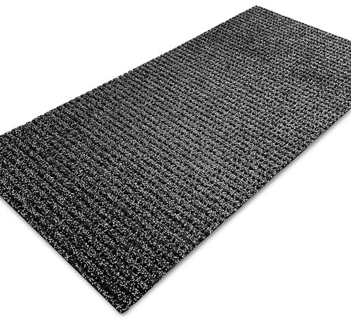 etm Sicherheitsmatte gegen Glätte - Outdoor Teppich mit Rutschfester Granulat Beschichtung - Antirutschmatte für Außenbereich - 120 cm Breite und viele Farben und Längen (2 m, anthrazit)