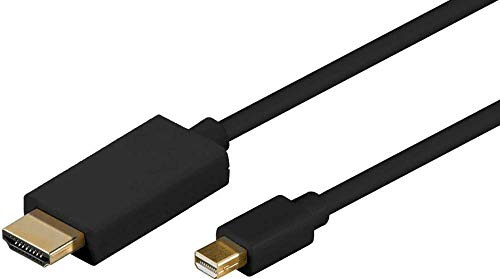 Microconnect MDPHDMI5B 5m Mini DisplayPort HDMI Type A (Standard) Negro adaptador de cable de vídeo - Adaptadores de cable de vídeo (5 m, Mini DisplayPort, HDMI Type A (Standard), Macho, Macho, Oro)