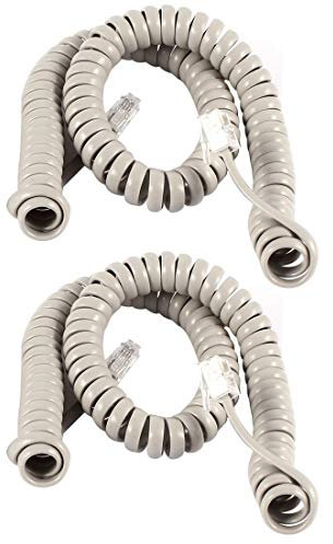 N/A - Cavo Estensibile per cornetta telefonica RJ9 4P4C, 10 Piedi, 2 Pezzi