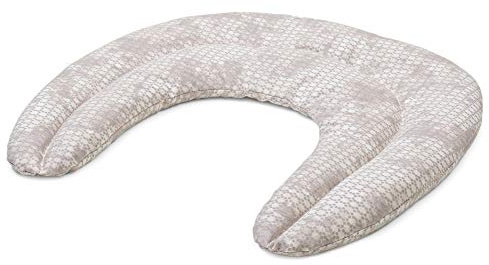 Cojín térmico para el cuello | Saco cervical térmico de semillas | Almohada térmica compartimentada para semillas de colza (color: shabby chic gris-beis)