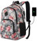 YAMTION Schulranzen Mädchen,Tagesrucksack Frauen Schultasche Damen Rucksack mit Laptopfach für Schule Uni Ausflug Büro