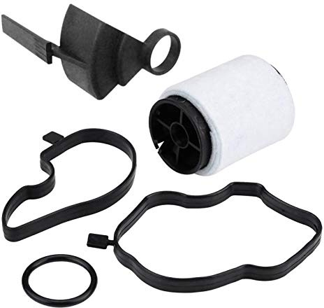 Crankcase Oil Breather Separator Filter für E46 320d, E39 520d/525d/530d, OE-Nummer 11127793164, nachgerüsteter Ölseparator mit Dichtungen, schwarz, Kunststoff
