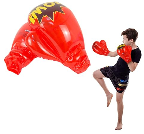 MSLing Guantoni da boxe gonfiabili per bambini, accessori per giochi di imitazione divertenti e novità, giocattoli gonfiabili per guanti da boxe per ragazzi e ragazze