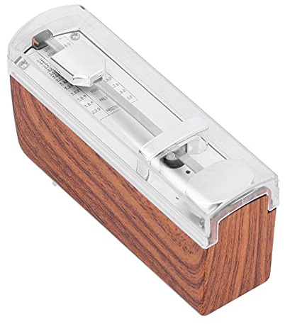 Mini Mechanisches Metronom, Piano Metronom Portable 60-208 Beat Adjustable mit Cover für Gitarre Violine für Piano Ukeulele(Holzfarbe)