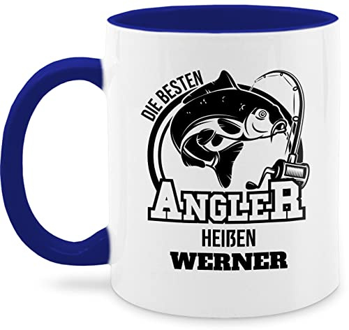 Tasse Tassen 325ml - Angeln - Angler Geschenk - 325 ml - Dunkelblau - angel fischen carp angler+tasse fisch fishing personalisieren angelzubehör karpfen fischer name angelfan heißen geschenke